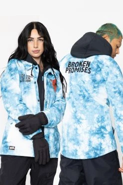 BROKEN PROMISES Tie Dye Hoodies Could Be Different Snow Jacket Blue