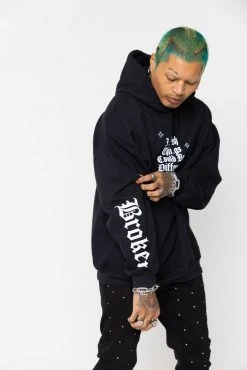 BROKEN PROMISES Wishful Thinking Hoodie Black Hoodies