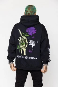 BROKEN PROMISES Wishful Thinking Hoodie Black Hoodies