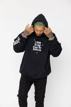 BROKEN PROMISES Wishful Thinking Hoodie Black Hoodies