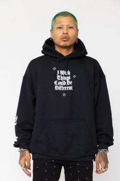 BROKEN PROMISES Wishful Thinking Hoodie Black Hoodies