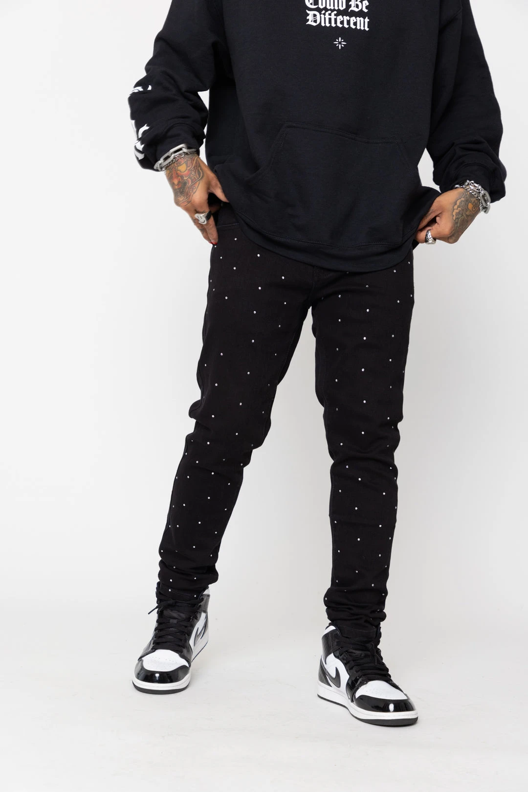 CASH Stoned Black Denim Bottoms