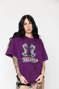 BROKEN PROMISES BPxSamborghini Escapism Purple Tie Dye Tee