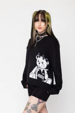 BROKEN PROMISES Unbearable Knit Sweater Womens' Tops