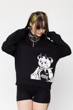 BROKEN PROMISES Unbearable Knit Sweater Womens' Tops