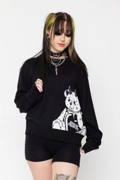 BROKEN PROMISES Unbearable Knit Sweater Womens' Tops