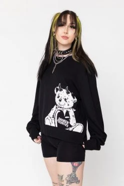 BROKEN PROMISES Unbearable Knit Sweater Womens' Tops