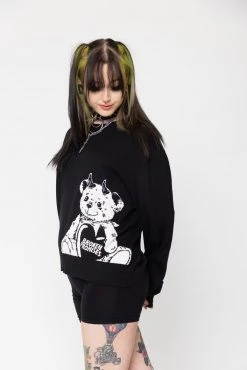 BROKEN PROMISES Unbearable Knit Sweater Womens' Tops