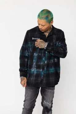 BROKEN PROMISES Slogan Bamboo Dye Flannel