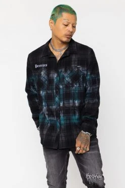 BROKEN PROMISES Slogan Bamboo Dye Flannel