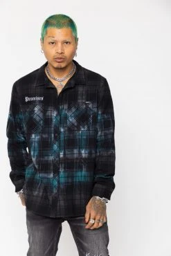 BROKEN PROMISES Slogan Bamboo Dye Flannel