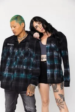 BROKEN PROMISES Slogan Bamboo Dye Flannel