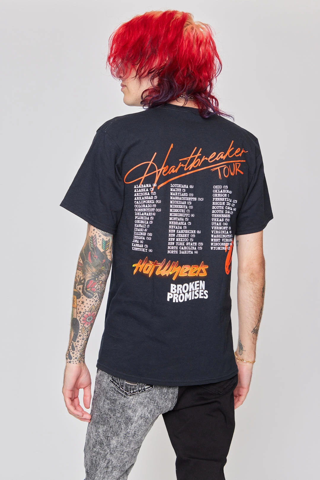 BROKEN PROMISES Shirts BP X Hot Wheels Tour Tee Blk