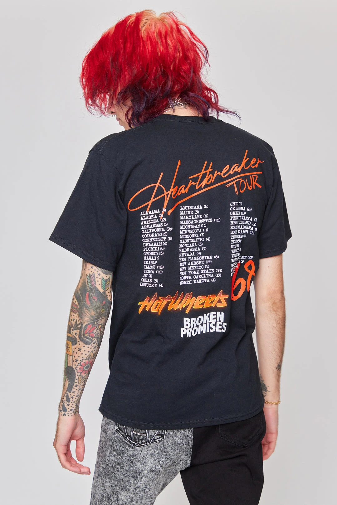 BROKEN PROMISES Shirts BP X Hot Wheels Tour Tee Blk