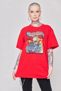 BROKEN PROMISES BP X Hot Wheels Control Tee Red