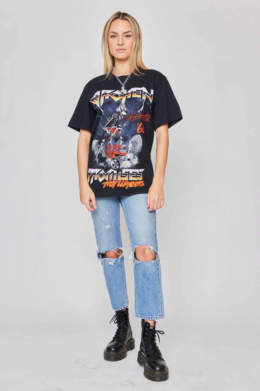 BROKEN PROMISES Shirts BP X Hot Wheels Tour Tee Blk