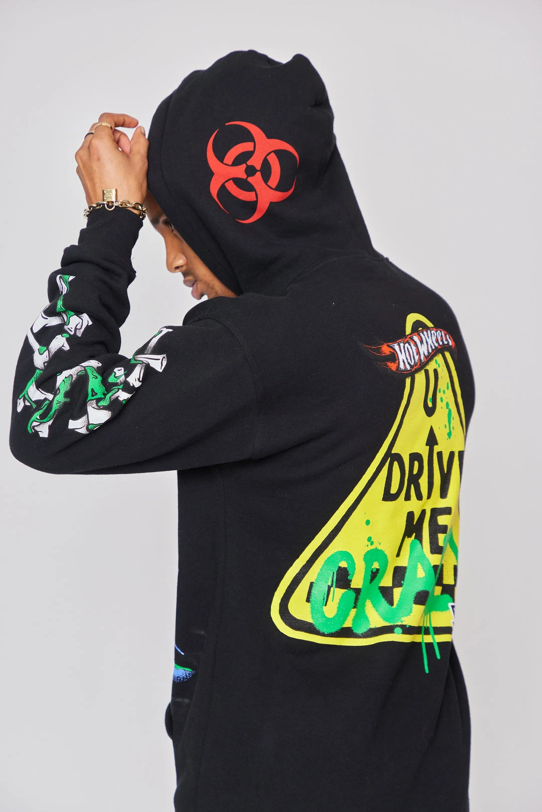 BROKEN PROMISES Hoodies BP X Hot Wheels Drive Me Crazy Hoodie Black