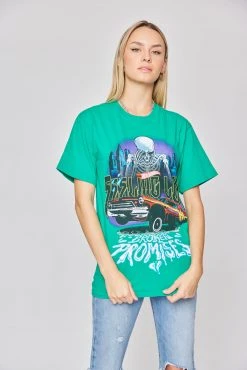 BROKEN PROMISES Shirts BP X Hot Wheels Feeling Low SST Green