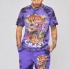 BROKEN PROMISES BP X Hot Wheels Track Tee Tie Dye Purple