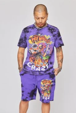 BROKEN PROMISES BP X Hot Wheels Track Tee Tie Dye Purple