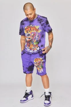 BROKEN PROMISES BP X Hot Wheels Track Shorts Purple