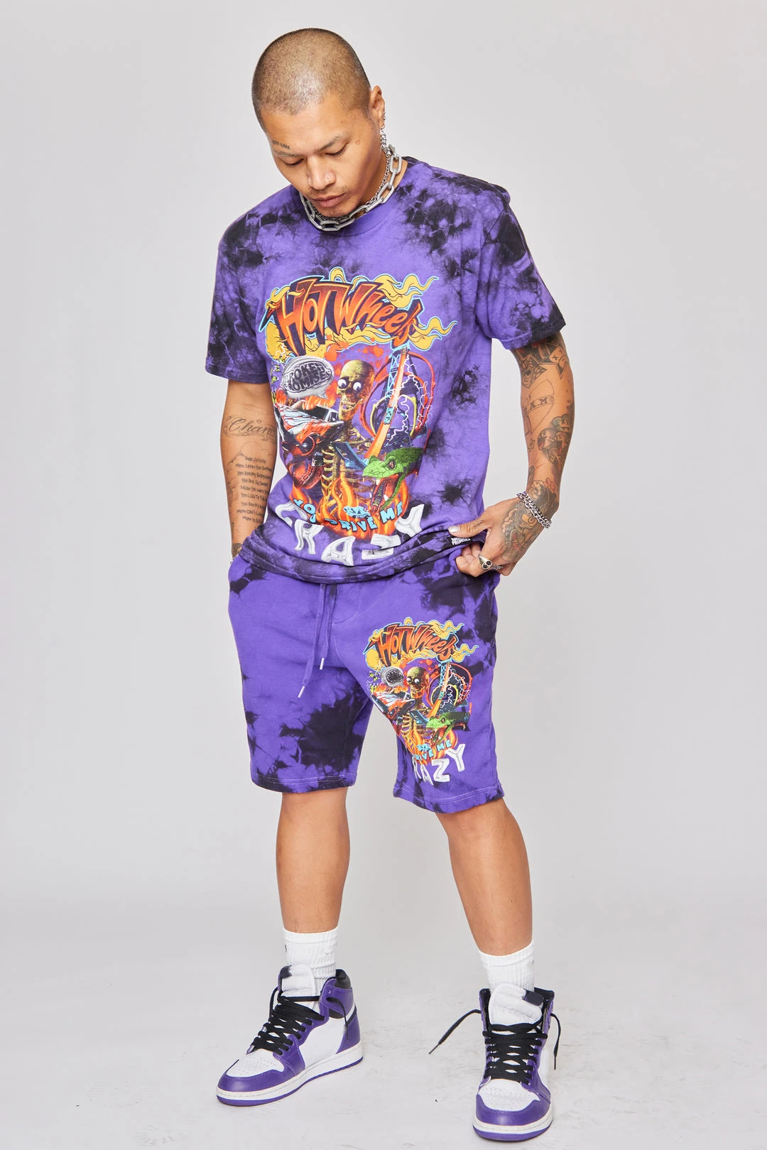 BROKEN PROMISES BP X Hot Wheels Track Shorts Purple