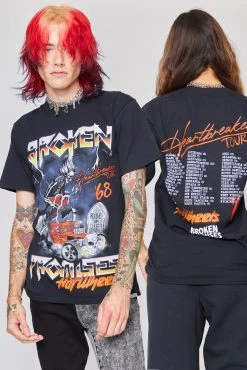 BROKEN PROMISES Shirts BP X Hot Wheels Tour Tee Blk