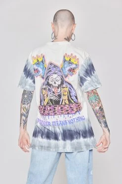 CASH Bad Chemistry Stripe Dye Tee White/Grey Shirts