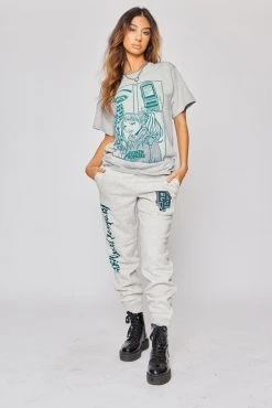 BROKEN PROMISES Leave Me Alone Grey S/S Tee Shirts