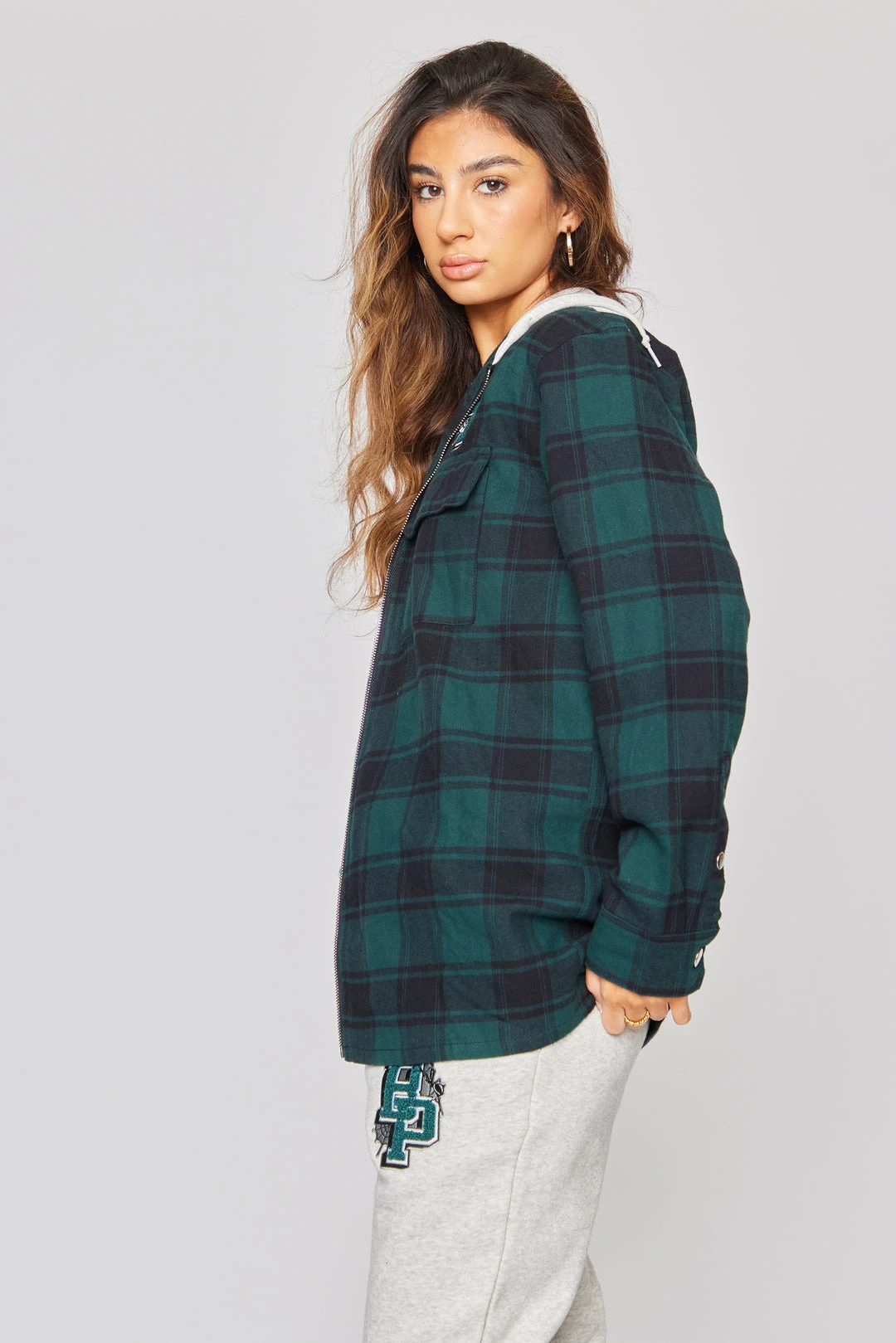 BROKEN PROMISES Poor Sport Flannel Zip Up Shirts