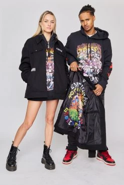 BROKEN PROMISES Emotional Crew Jacket Black