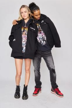 BROKEN PROMISES Emotional Crew Jacket Black