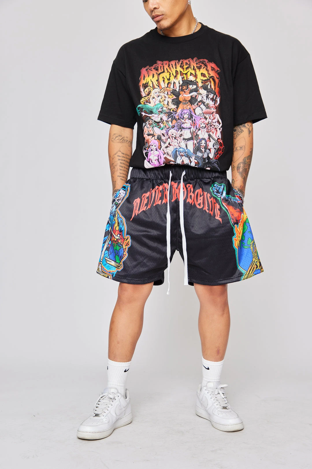 BROKEN PROMISES Never Forgive Shorts Bottoms