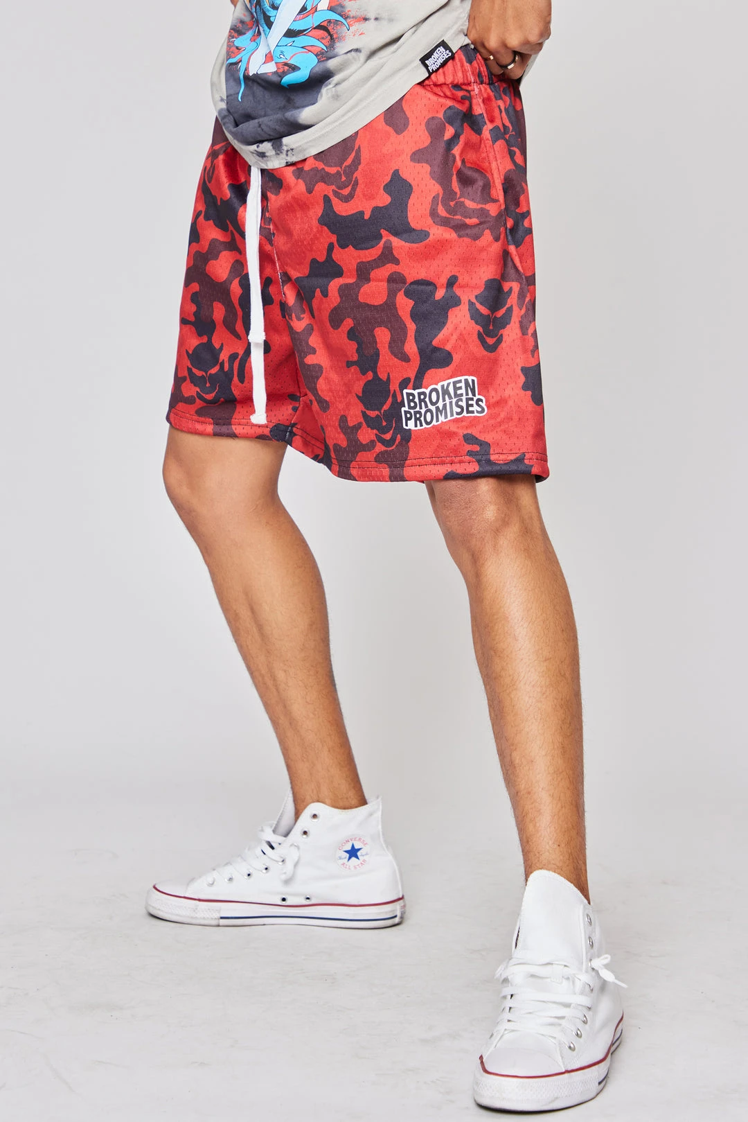 BROKEN PROMISES Demon Camo Shorts Bottoms