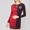 BROKEN PROMISES Womens Riot Split Dye L/S Dress
