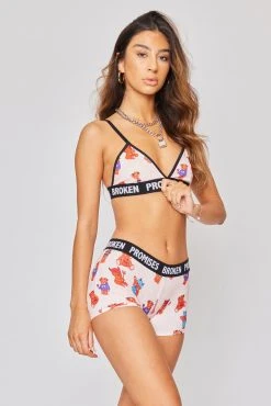 BROKEN PROMISES Unbearable Triangle Bra - Pink Sets