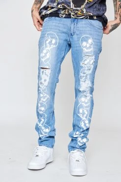 BROKEN PROMISES Bottoms Catacombs Denim Light Blue