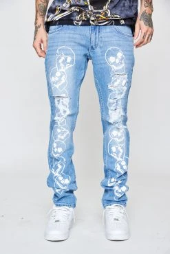 BROKEN PROMISES Bottoms Catacombs Denim Light Blue