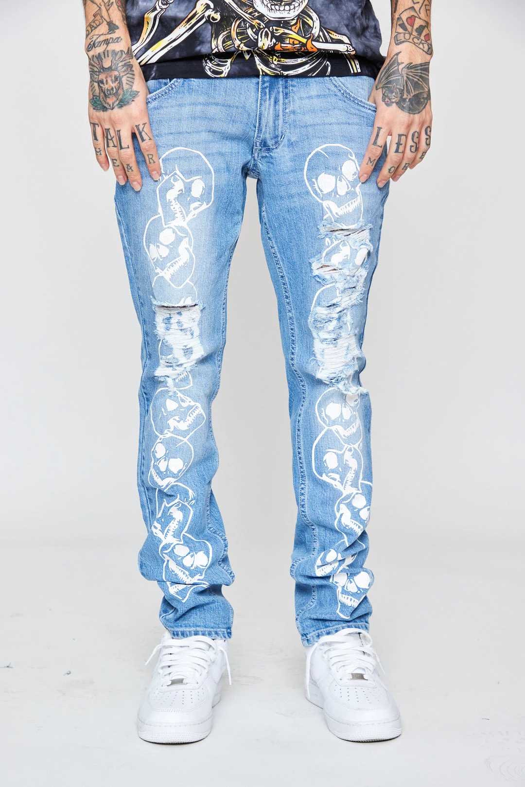 BROKEN PROMISES Bottoms Catacombs Denim Light Blue