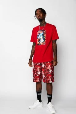 BROKEN PROMISES Anywhere But Here Shorts Red Bottoms