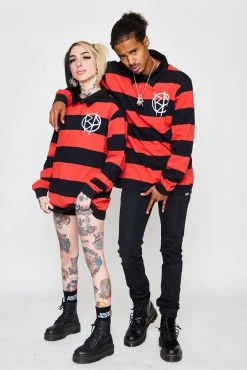 BROKEN PROMISES Shirts Riot Striped Polo L/S