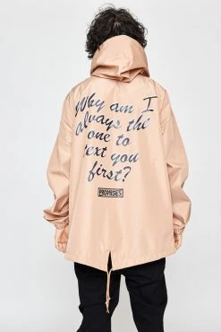 BROKEN PROMISES Outerwear Text First Jacket