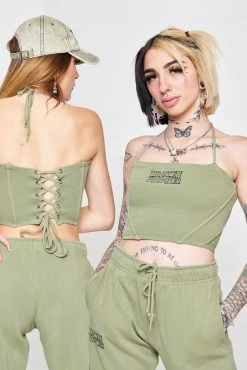 BROKEN PROMISES Sets Fangs Fleece Corset