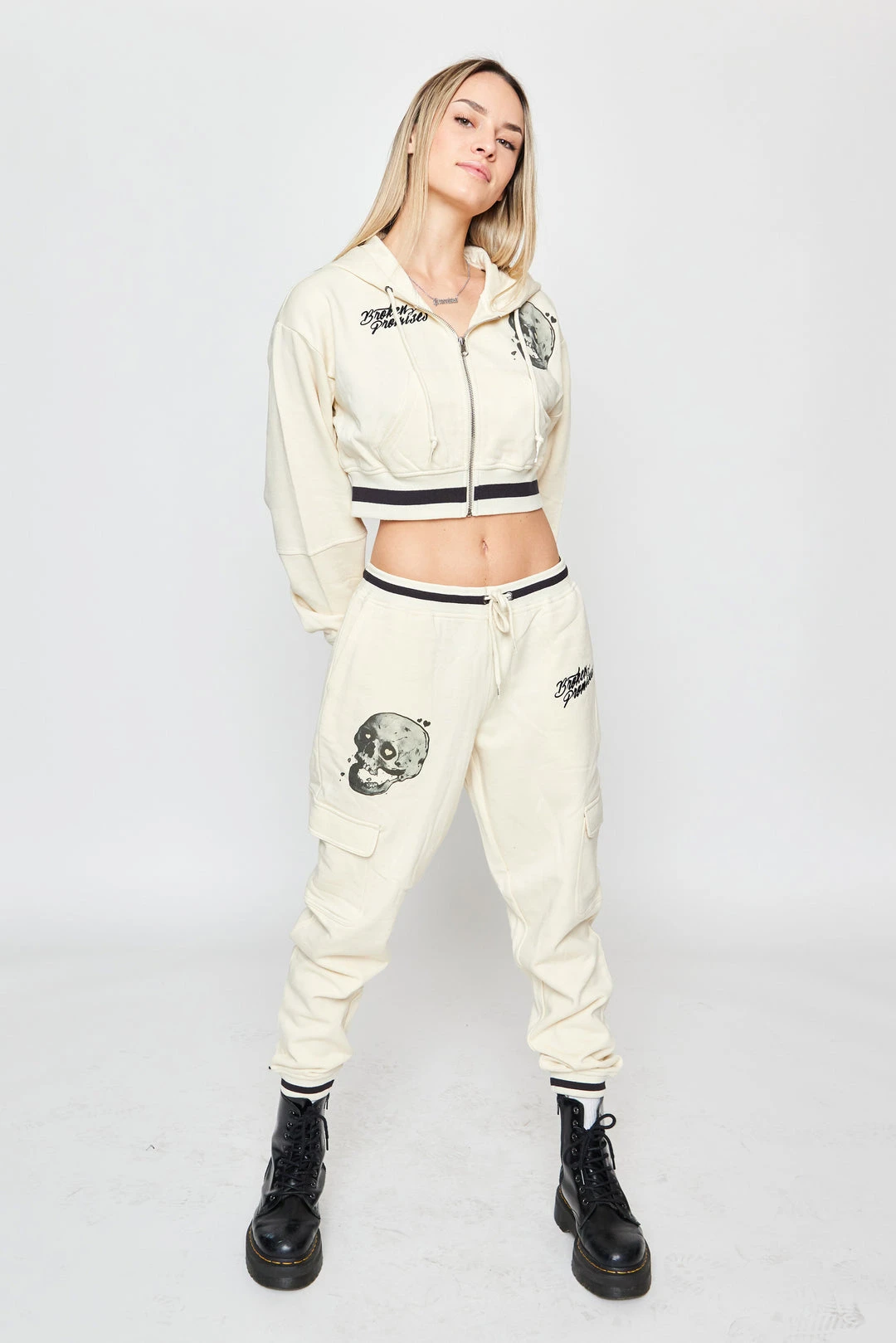 BROKEN PROMISES Jawbreaker Crop Hoodie