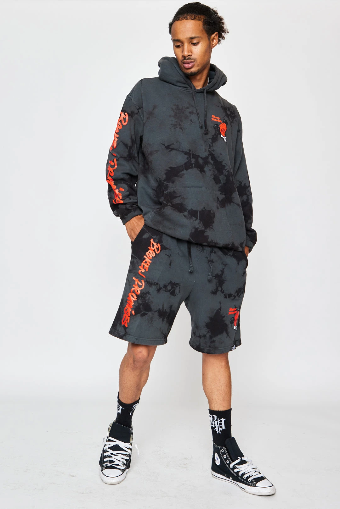 CASH Call 666 Crystal Wash Horn Hoodie Black Hoodies