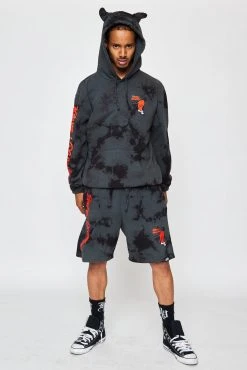 CASH Call 666 Crystal Wash Horn Hoodie Black Hoodies