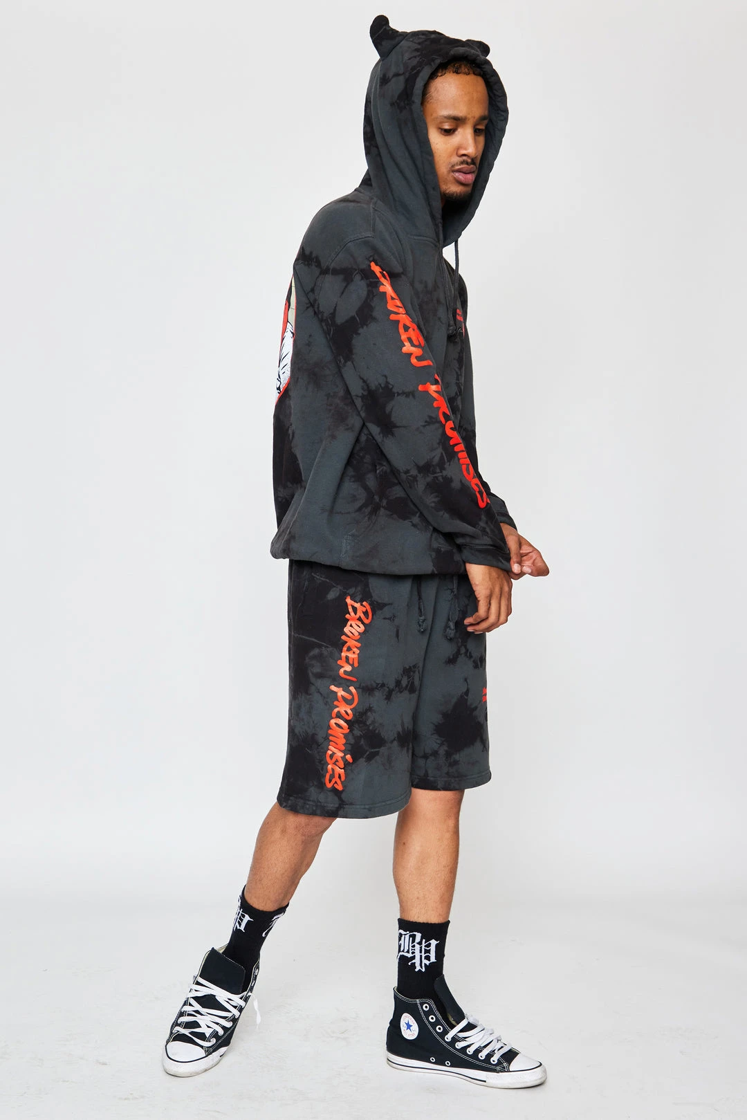 CASH Call 666 Crystal Wash Horn Hoodie Black Hoodies