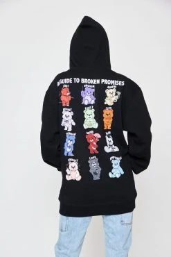 BROKEN PROMISES Bear Guide Black Hoodie Hoodies
