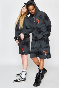 CASH Call 666 Crystal Wash Horn Hoodie Black Hoodies