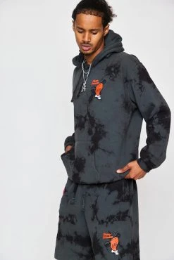 CASH Call 666 Crystal Wash Horn Hoodie Black Hoodies